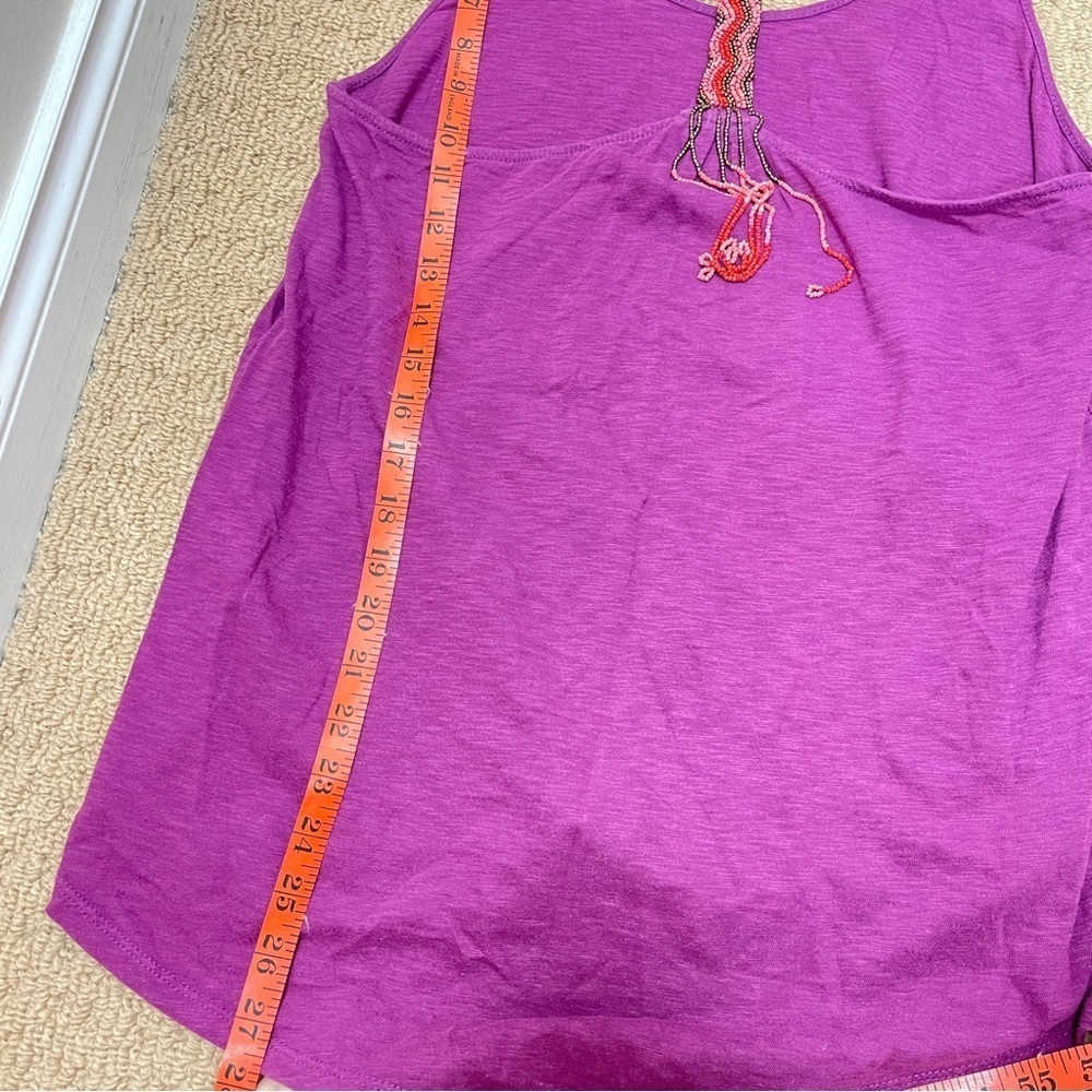 Roxy Boho Beaded Racerback Tank Magenta – S - Picture 11 of 12